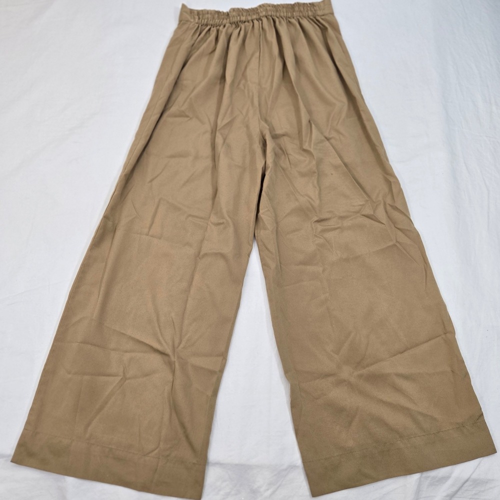 Aurelia M Super High Rise Wide Leg Crop Pants 24 Inseam Pull On Palazzo - Picture 2 of 10